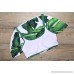 ADOME Women's Ruffled Bikini Top Falbala Lace-Up Shoulder Strap Bathing Suit Floral Green B07PHK4L3V
